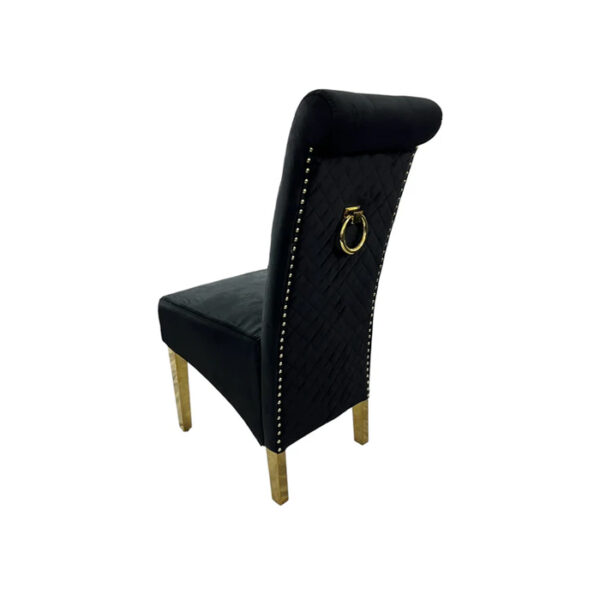 G-Lucy Black Chair (Ring Knocker/Gold Legs)